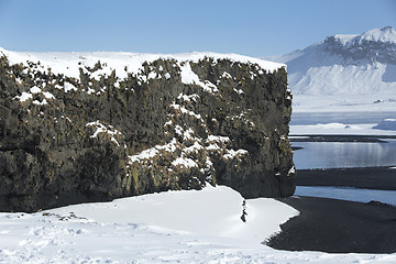 Image showing Basalt rocks, South Iceland