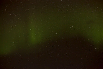 Image showing Northern lights with bright stars, Iceland