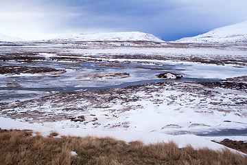 Image showing Volcanic mountain landscape in Iceland