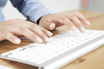 Image showing beautiful finger tapping Keyboard