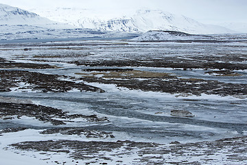 Image showing Volcanic mountain landscape in Iceland