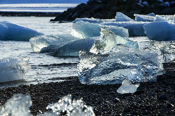 Image showing Ice blocks at glacier lagoon Jokulsarlon, Iceland