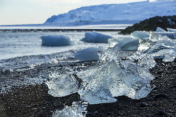 Image showing Ice blocks at glacier lagoon Jokulsarlon, Iceland