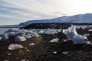 Image showing Ice blocks at glacier lagoon Jokulsarlon, Iceland