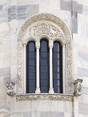 Image showing Window of Virgin's church in Studenica monastery 