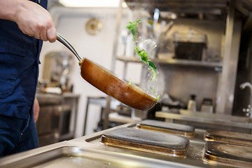 Image showing Chef in restaurant kitchen