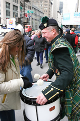 Image showing Drums at Saint Patricks Day Parade 