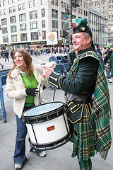 Image showing Saint Patricks Day Parade drums