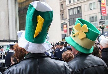 Image showing Saint Patricks Day Parade hats