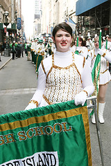 Image showing Majorette on Saint Patricks Day Parade