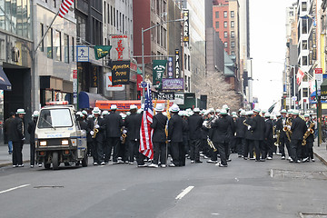 Image showing Saint Patricks Day Parade trumpeters