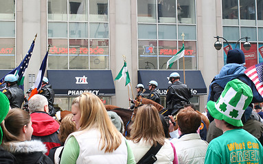 Image showing People watching Saint Patricks Day Parade 