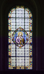 Image showing Stained-glass window in Subotica cathedral 