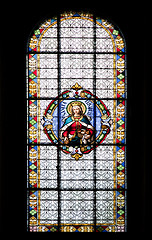 Image showing Stained-glass window in Subotica cathedral 