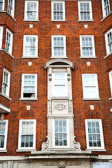 Image showing in europe london old  brick wall and     l window