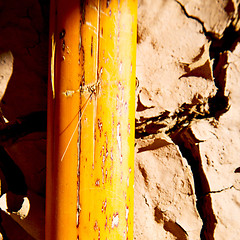 Image showing cracked sand in morocco africa desert abstract macro bark