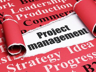 Image showing Finance concept: black text Project Management under the piece of  torn paper