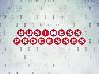 Image showing Finance concept: Business Processes on Digital Paper background