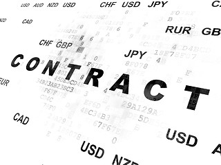 Image showing Finance concept: Contract on Digital background