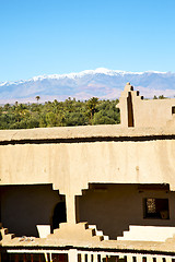 Image showing brown  tower  old  construction in  africa morocco  near the sky