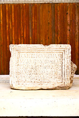 Image showing tombstone in africa morocco graveyard marble 