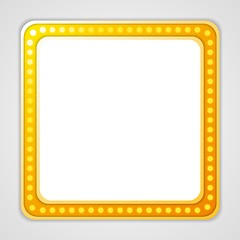 Image showing Shining blank square retro light banner