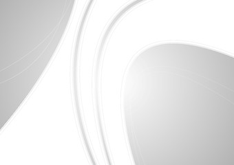 Image showing Light grey corporate waves background