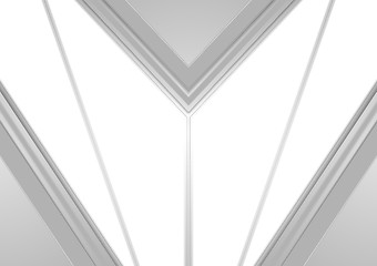 Image showing Grey and white tech geometric corporate background