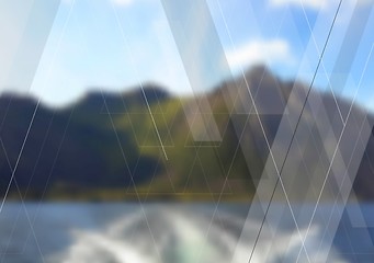 Image showing Geometric landscape abstract tech background