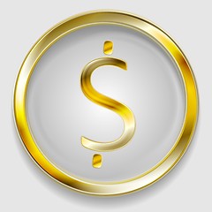 Image showing Concept golden dollar symbol logo