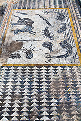 Image showing roof mosaic in the  fish africa and history travel