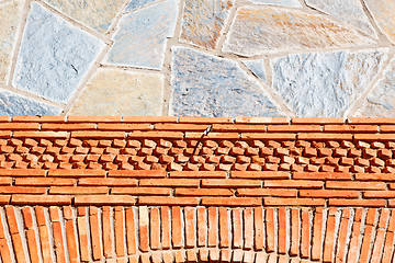 Image showing red tile in morocco africa texture abstract 