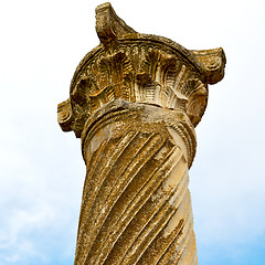 Image showing old column in the africa sky history and nature