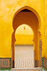 Image showing old  in morocco africa ancien wall ornate brown