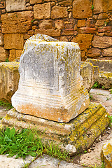 Image showing chellah  in morocco africa the old tombstone