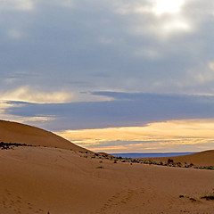 Image showing sunshine in the desert of morocco sand and dune