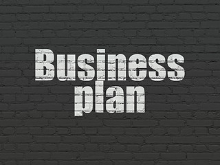 Image showing Business concept: Business Plan on wall background