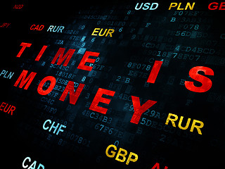 Image showing Business concept: Time is Money on Digital background