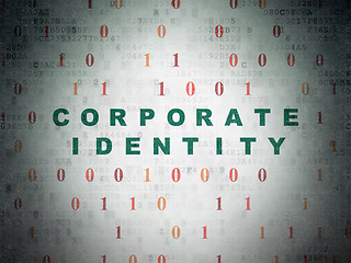 Image showing Finance concept: Corporate Identity on Digital Paper background