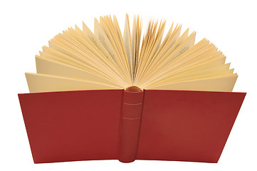 Image showing Open red book isolated