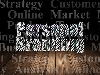 Image showing Marketing concept: Personal Branding in grunge dark room