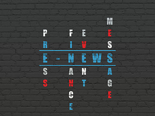 Image showing News concept: E-news in Crossword Puzzle