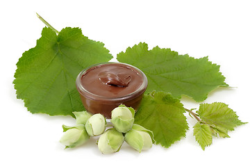 Image showing Chocolate creme with hazelnuts