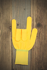 Image showing yellow glove