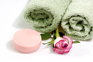 Image showing Soap with Rose
