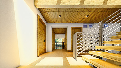Image showing Modern staircase - interior