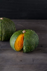 Image showing Two small pumpkins ready to be cooked