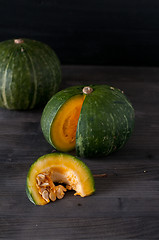 Image showing Two small pumpkins ready to be cooked