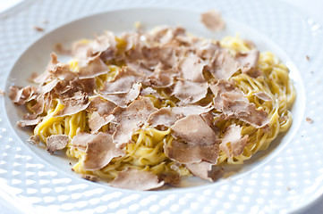 Image showing Italian pastas , tajarin , with butter and truffle