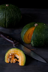 Image showing Two small pumpkins ready to be cooked